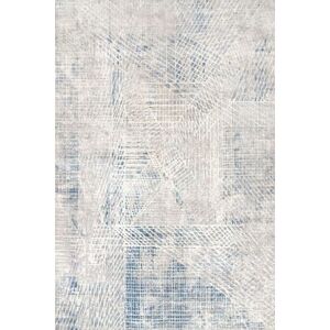 Kukoon Silver Grey Blue Distressed Abstract Geometric Motif Rug in Light Grey Size: 120 cm x 170 cm Light Grey 120 cm x 170 cm Kukoon Silver Grey Blue Distressed Abstract Geometric Motif Rug in Light Grey Size: 120 cm x 170 cm Light Grey 120 cm x 170 cm