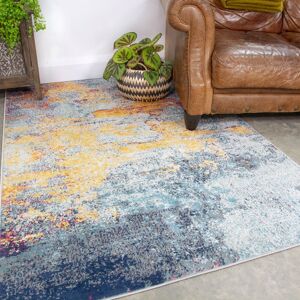 Kukoon Multicolour Distressed Abstract Soft Pile Kitchen Living Room Area Rug Size: 120 cm x 170 cm Multicolor 120 cm x 170 cm Kukoon Multicolour Distressed Abstract Soft Pile Kitchen Living Room Area Rug Size: 120 cm x 170 cm Multicolor 120 cm x 170 cm