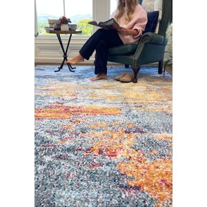 Kukoon Multicolour Distressed Abstract Soft Pile Kitchen Living Room Area Rug Size: 120 cm diameter Multicolor 120 cm diameter Kukoon Multicolour Distressed Abstract Soft Pile Kitchen Living Room Area Rug Size: 120 cm diameter Multicolor 120 cm diameter