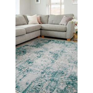 Kukoon Aqua Green Beige Contemporary Abstract Soft Pile Living Room Area Rug Size: 80 cm x 150 cm Aqua 80 cm x 150 cm Kukoon Aqua Green Beige Contemporary Abstract Soft Pile Living Room Area Rug Size: 80 cm x 150 cm Aqua 80 cm x 150 cm