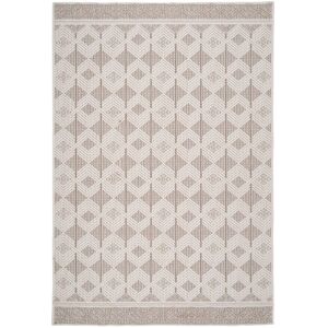 Kukoon Neutral Beige Tribal Looped Pile Living Area Rug in Taupe Size: 120 cm x 170 cm Taupe 120 cm x 170 cm Kukoon Neutral Beige Tribal Looped Pile Living Area Rug in Taupe Size: 120 cm x 170 cm Taupe 120 cm x 170 cm