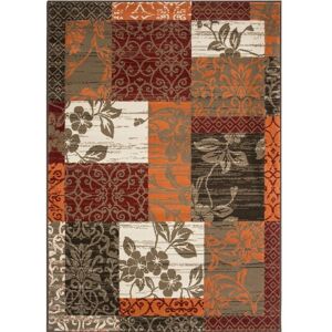 Kukoon Red Terracotta Brown Traditional Patchwork Living Area Rug Size: 240 cm x 330 cm Red 240 cm x 330 cm Kukoon Red Terracotta Brown Traditional Patchwork Living Area Rug Size: 240 cm x 330 cm Red 240 cm x 330 cm