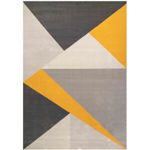Kukoon Yellow Ochre Grey Geometric Living Area Rug Size: 120 cm x 170 cm Yellow 120 cm x 170 cm Kukoon Yellow Ochre Grey Geometric Living Area Rug Size: 120 cm x 170 cm Yellow 120 cm x 170 cm