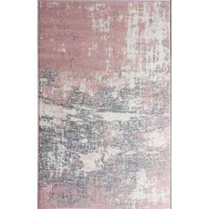 Kukoon Blush Pink Grey Distressed Abstract Living Area Rug in Light Pink Size: 80 cm x 150 cm Light Pink 80 cm x 150 cm Kukoon Blush Pink Grey Distressed Abstract Living Area Rug in Light Pink Size: 80 cm x 150 cm Light Pink 80 cm x 150 cm