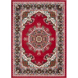 Kukoon Red Bordered Traditional Living Area Rug Size: 120 cm x 170 cm Red 120 cm x 170 cm Kukoon Red Bordered Traditional Living Area Rug Size: 120 cm x 170 cm Red 120 cm x 170 cm