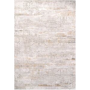 Kukoon Grey Gold Metallic Floral Motif Textured Low Pile Area Rug in Metallics Size: 60 cm x 110 cm Metallics 60 cm x 110 cm Kukoon Grey Gold Metallic Floral Motif Textured Low Pile Area Rug in Metallics Size: 60 cm x 110 cm Metallics 60 cm x 110 cm