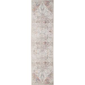 Kukoon Beige Distressed Hallway Runner Rug Non Slip & Washable in Ivory Size: 60 cm x 240 cm Ivory 60 cm x 240 cm Kukoon Beige Distressed Hallway Runner Rug Non Slip & Washable in Ivory Size: 60 cm x 240 cm Ivory 60 cm x 240 cm