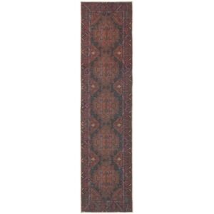 Kukoon Brugundy Brown Distressed Hallway Runner Rug Non Slip & Washable in Burgundy Size: 60 cm x 240 cm Burgundy 60 cm x 240 cm Kukoon Brugundy Brown Distressed Hallway Runner Rug Non Slip & Washable in Burgundy Size: 60 cm x 240 cm Burgundy 60 cm x 240 cm