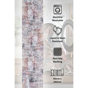 Kukoon Washable Runner Rug Grey Abstract Long Hallway Carpet Mat 80cm x 300cm Size: 80 cm x 300 cm Grey 80 cm x 300 cm Kukoon Washable Runner Rug Grey Abstract Long Hallway Carpet Mat 80cm x 300cm Size: 80 cm x 300 cm Grey 80 cm x 300 cm