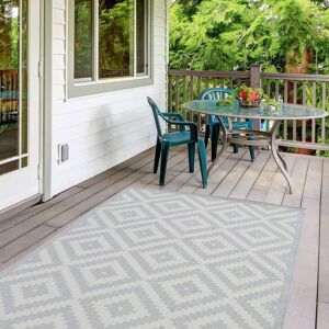 THE RUGS DIAMOND DESIGN GREY Outdoor & Indoor Rug for Garden Patio Durable Weather-Proof Stain Resistant UV-Protected Jet-Washable Outdoor Rug Grey 80 cm x 150 cm THE RUGS DIAMOND DESIGN GREY Outdoor & Indoor Rug for Garden Patio Durable Weather-Proof Stain Resistant UV-Protected Jet-Washable Outdoor Rug Grey 80 cm x 150 cm