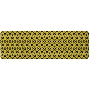 Benjamin Tate Design Yellow & Black Geometric Pattern Runner Rug in Natural Size: 67 cm x 230 cm Natural 67 cm x 230 cm Benjamin Tate Design Yellow & Black Geometric Pattern Runner Rug in Natural Size: 67 cm x 230 cm Natural 67 cm x 230 cm