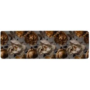 Benjamin Tate Design Golden White Flower Runner Rug in Natural Size: 67 cm x 230 cm Natural 67 cm x 230 cm Benjamin Tate Design Golden White Flower Runner Rug in Natural Size: 67 cm x 230 cm Natural 67 cm x 230 cm