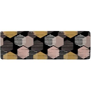 Benjamin Tate Design Yellow White & Pink Hexagons Runner Rug in Natural Size: 67 cm x 230 cm Natural 67 cm x 230 cm Benjamin Tate Design Yellow White & Pink Hexagons Runner Rug in Natural Size: 67 cm x 230 cm Natural 67 cm x 230 cm