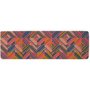 Benjamin Tate Design Striped Bright Geometric Pattern Runner Rug in Natural Size: 67 cm x 230 cm Natural 67 cm x 230 cm Benjamin Tate Design Striped Bright Geometric Pattern Runner Rug in Natural Size: 67 cm x 230 cm Natural 67 cm x 230 cm