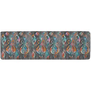 Benjamin Tate Design Trendy Tribal Pattern In Watercolour Style Runner Rug in Natural Size: 67 cm x 230 cm Natural 67 cm x 230 cm Benjamin Tate Design Trendy Tribal Pattern In Watercolour Style Runner Rug in Natural Size: 67 cm x 230 cm Natural 67 cm x 230 cm
