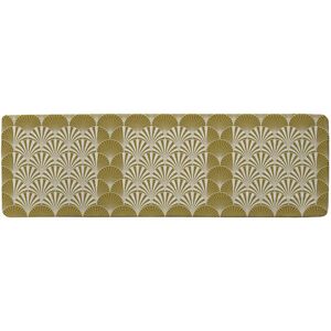 Benjamin Tate Design Golden Semi Circles Runner Rug in Natural Size: 67 cm x 230 cm Natural 67 cm x 230 cm Benjamin Tate Design Golden Semi Circles Runner Rug in Natural Size: 67 cm x 230 cm Natural 67 cm x 230 cm