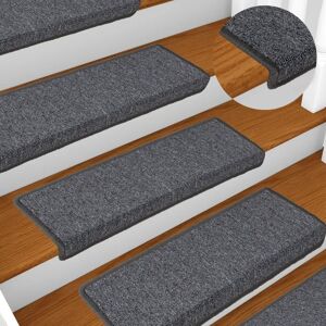 Berkfield Home Carpet Stair Treads 15 pcs 65x21x4 cm Grey & Black Size: Medium Multicolor Medium Berkfield Home Carpet Stair Treads 15 pcs 65x21x4 cm Grey & Black Size: Medium Multicolor Medium