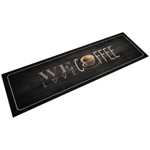Berkfield Home Kitchen Rug Washable Coffee Text 45x150 cm Velvet in Black Black 45x150 cm Berkfield Home Kitchen Rug Washable Coffee Text 45x150 cm Velvet in Black Black 45x150 cm
