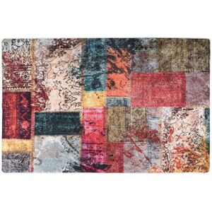 Berkfield Home Rug Washable Patchwork 80x150 cm Multicolour Anti Slip Size: 100 cm diameter Multicolor 100 cm diameter Berkfield Home Rug Washable Patchwork 80x150 cm Multicolour Anti Slip Size: 100 cm diameter Multicolor 100 cm diameter
