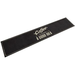 Berkfield Home Kitchen Rug Washable Coffee Text 60x300 cm Velvet in Black Black 60x300 cm Berkfield Home Kitchen Rug Washable Coffee Text 60x300 cm Velvet in Black Black 60x300 cm
