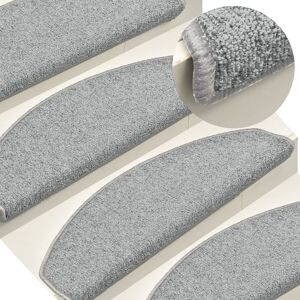 Berkfield Home Carpet Stair Treads 15 pcs Light Grey 65x24x4 cm Size: Medium Grey Medium Berkfield Home Carpet Stair Treads 15 pcs Light Grey 65x24x4 cm Size: Medium Grey Medium