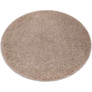 RugsX Beige SOFFI Shaggy Carpet - 80cm Circle RugsX Beige SOFFI Shaggy Carpet - 80cm Circle