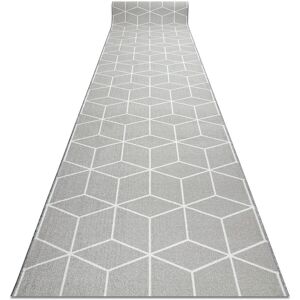 RugsX Anti-Slip Cube Runner in Grey Size: 110 cm x 470 cm Grey 110 cm x 470 cm RugsX Anti-Slip Cube Runner in Grey Size: 110 cm x 470 cm Grey 110 cm x 470 cm