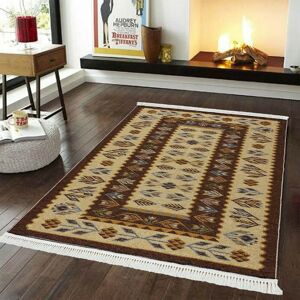 Smart Living Traditional Design Soft Reversible Washable Aybak Rug in Mustard Size: 120 cm x 180 cm Mustard 120 cm x 180 cm Smart Living Traditional Design Soft Reversible Washable Aybak Rug in Mustard Size: 120 cm x 180 cm Mustard 120 cm x 180 cm