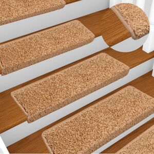 Berkfield Home Carpet Stair Treads 15 pcs 65x21x4 cm Beige Size: Medium Beige Medium Berkfield Home Carpet Stair Treads 15 pcs 65x21x4 cm Beige Size: Medium Beige Medium
