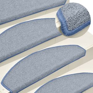 Berkfield Home Carpet Stair Treads 15 pcs Light Grey & Blue 65x24x4 cm Size: Medium Grey Medium Berkfield Home Carpet Stair Treads 15 pcs Light Grey & Blue 65x24x4 cm Size: Medium Grey Medium