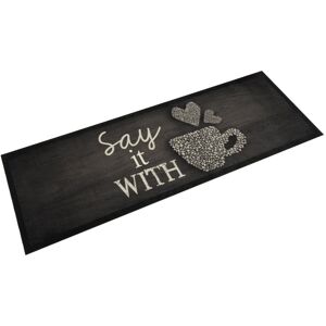 Berkfield Home Kitchen Rug Washable Cup Black 60x180 cm Velvet Black 60x180 cm Berkfield Home Kitchen Rug Washable Cup Black 60x180 cm Velvet Black 60x180 cm
