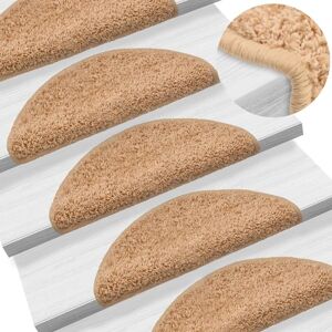 Berkfield Home Carpet Stair Treads 15 pcs Beige 56x17x3 cm Size: Medium Beige Medium Berkfield Home Carpet Stair Treads 15 pcs Beige 56x17x3 cm Size: Medium Beige Medium