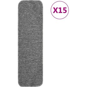 Berkfield Home Anti Slip Stair Mats 15 pcs 75x20 cm Grey Rectangular Size: Medium Grey Medium Berkfield Home Anti Slip Stair Mats 15 pcs 75x20 cm Grey Rectangular Size: Medium Grey Medium
