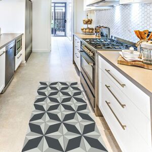 Artsy Mats Paxos Vinyl Floor Mat 67x145cm in Grey Size: 67 cm x 140 cm Grey 67 cm x 140 cm Artsy Mats Paxos Vinyl Floor Mat 67x145cm in Grey Size: 67 cm x 140 cm Grey 67 cm x 140 cm