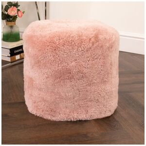 Native Natural Pink Short Pile Sheepskin Pouf (Cover Only) Pink Native Natural Pink Short Pile Sheepskin Pouf (Cover Only) Pink