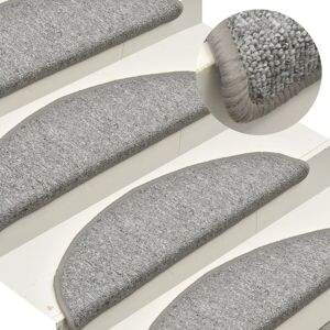 Berkfield Home Carpet Stair Treads 15 pcs Light Grey 56x17x3 cm Size: Medium Grey Medium Berkfield Home Carpet Stair Treads 15 pcs Light Grey 56x17x3 cm Size: Medium Grey Medium