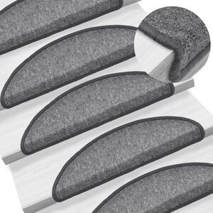 Berkfield Home Carpet Stair Treads 15 pcs Dark Grey 56x17x3 cm Size: Medium Grey Medium Berkfield Home Carpet Stair Treads 15 pcs Dark Grey 56x17x3 cm Size: Medium Grey Medium