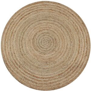 Berkfield Home Area Rug Braided Jute 120 cm Round in Beige Size: 100 cm diameter Beige 100 cm diameter Berkfield Home Area Rug Braided Jute 120 cm Round in Beige Size: 100 cm diameter Beige 100 cm diameter