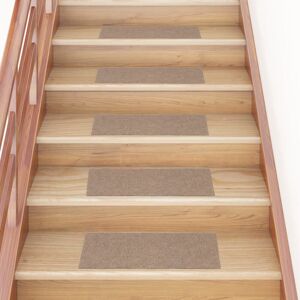 Berkfield Home Self-adhesive Stair Mats Rectangular 15 pcs 60x25 cm Light Brown Size: Medium Brown Medium Berkfield Home Self-adhesive Stair Mats Rectangular 15 pcs 60x25 cm Light Brown Size: Medium Brown Medium