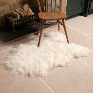 Native Natural Ivory White Icelandic Sheepskin Rug Size: Large Ivory Large Native Natural Ivory White Icelandic Sheepskin Rug Size: Large Ivory Large