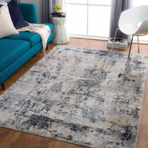 The Rug Shop UK Grey Blue Modern Rug, Abstract Stain Resistant Easy to Clean Rug Size: 140 cm x 200 cm Grey 140 cm x 200 cm The Rug Shop UK Grey Blue Modern Rug, Abstract Stain Resistant Easy to Clean Rug Size: 140 cm x 200 cm Grey 140 cm x 200 cm