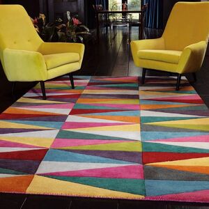 The Rug Shop UK Multi Handmade Wool Geometric Funky Easy To Clean Area Rug Size: 170 cm x 240 cm Multicolor 170 cm x 240 cm The Rug Shop UK Multi Handmade Wool Geometric Funky Easy To Clean Area Rug Size: 170 cm x 240 cm Multicolor 170 cm x 240 cm