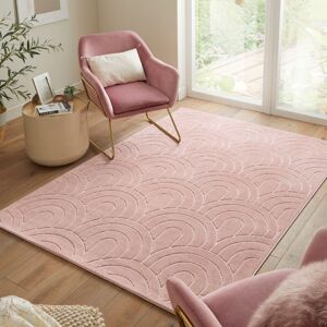 The Rug Shop UK Pink Modern Abstract Polyester Jute Backing Area Rug Size: 240 cm x 330 cm Pink 240 cm x 330 cm The Rug Shop UK Pink Modern Abstract Polyester Jute Backing Area Rug Size: 240 cm x 330 cm Pink 240 cm x 330 cm