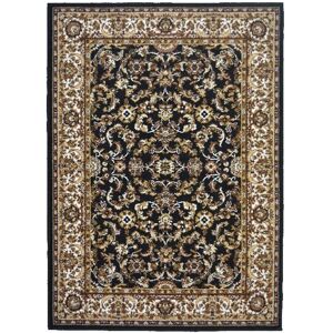 The Rug Shop UK Black Traditional Easy to clean Machine Made Border Floral Rug Size: 200 cm x 290 cm Black 200 cm x 290 cm The Rug Shop UK Black Traditional Easy to clean Machine Made Border Floral Rug Size: 200 cm x 290 cm Black 200 cm x 290 cm