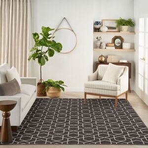 The Rug Shop UK Black Modern Abstract Polyester Easy to Clean Area Rug Size: 240 cm x 305 cm Black 240 cm x 305 cm The Rug Shop UK Black Modern Abstract Polyester Easy to Clean Area Rug Size: 240 cm x 305 cm Black 240 cm x 305 cm