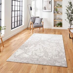 The Rug Shop UK Grey Ivory Abstract 8mm Thick Modern Easy to Clean Stain-Resistant Rug Size: 80 cm x 150 cm Grey 80 cm x 150 cm The Rug Shop UK Grey Ivory Abstract 8mm Thick Modern Easy to Clean Stain-Resistant Rug Size: 80 cm x 150 cm Grey 80 cm x 150 cm