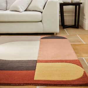 The Rug Shop UK Funky Modern Handmade Wool Easy To Clean Stain-Resistant Rug in Terracotta Size: 160 cm x 230 cm Terracotta 160 cm x 230 cm The Rug Shop UK Funky Modern Handmade Wool Easy To Clean Stain-Resistant Rug in Terracotta Size: 160 cm x 230 cm Terracotta 160 cm x 230 cm