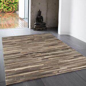 The Rug Shop UK Grey Handmade Cowhide Striped Luxurious Easy To Clean Area Rug Size: 120 cm x 170 cm Grey 120 cm x 170 cm The Rug Shop UK Grey Handmade Cowhide Striped Luxurious Easy To Clean Area Rug Size: 120 cm x 170 cm Grey 120 cm x 170 cm