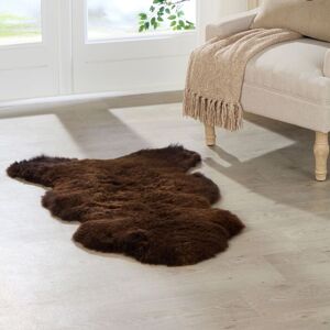 Native Natural Brown British Sheepskin Rug Size: Large Brown Large Native Natural Brown British Sheepskin Rug Size: Large Brown Large