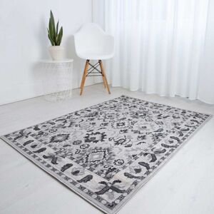 The Rug Shop UK Grey Traditional Easy to clean Machine Made Border Floral Area Rug Size: 80 cm x 150 cm Grey 80 cm x 150 cm The Rug Shop UK Grey Traditional Easy to clean Machine Made Border Floral Area Rug Size: 80 cm x 150 cm Grey 80 cm x 150 cm